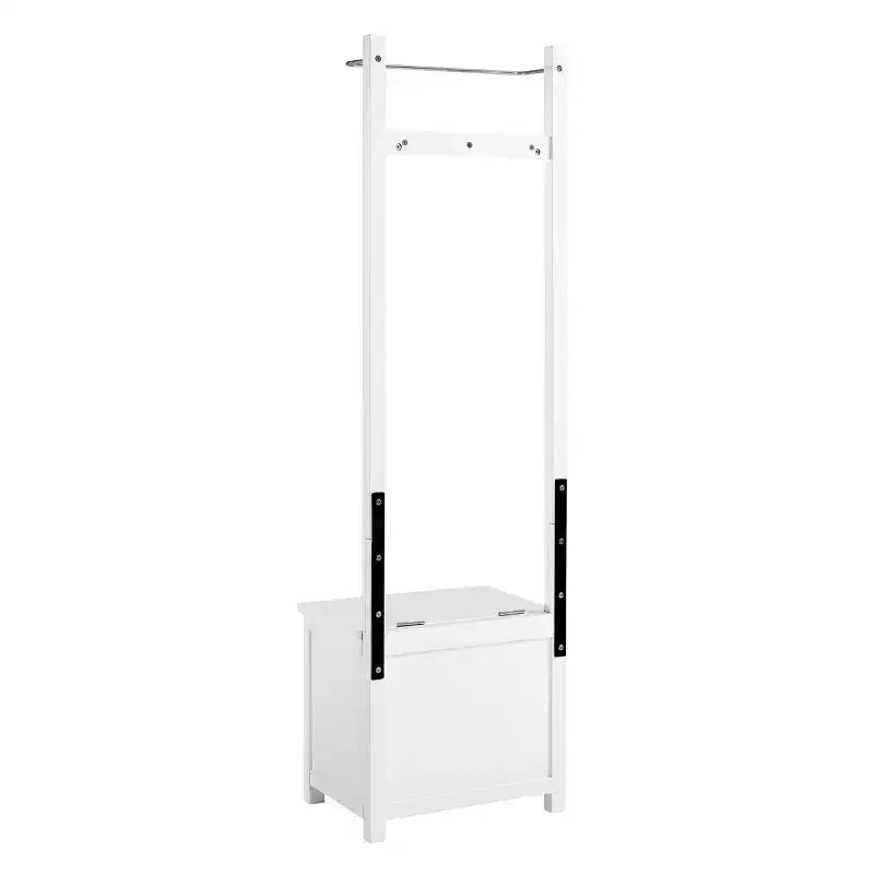 Cesto portabiancheria e portasciugamani Derby bianco - Alaterre Furniture