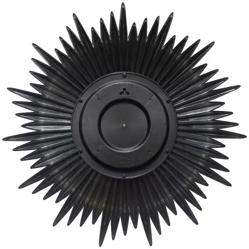 Specchio da parete a raggiera dorata da 24", cornice in plastica modellata, nessun assemblaggio richiesto
