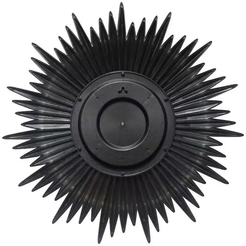 Specchio da parete a raggiera dorata da 24", cornice in plastica modellata, nessun assemblaggio richiesto