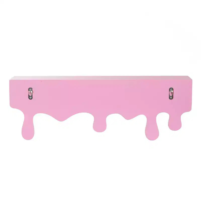 Menola a muro rosa con 4 ganci, MDF, 56 cm di larghezza
