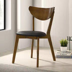 Simple Relax Set di 2 sedie da pranzo in noce e nero