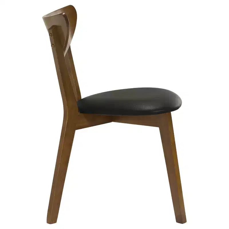 Simple Relax Set di 2 sedie da pranzo in noce e nero