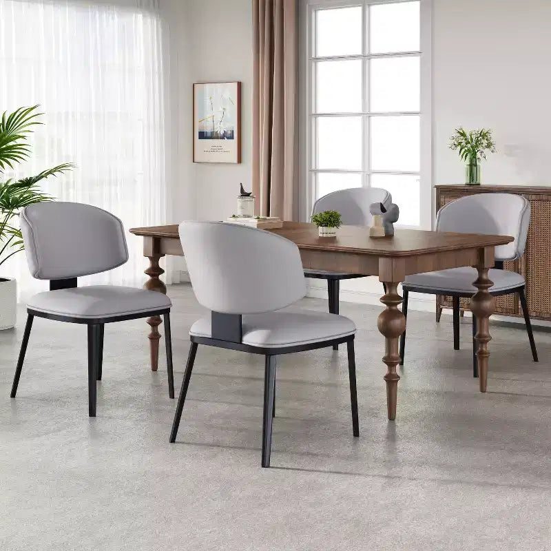 Christopher Knight Home Enoch Sedie da pranzo moderne imbottite in similpelle (set da 4)