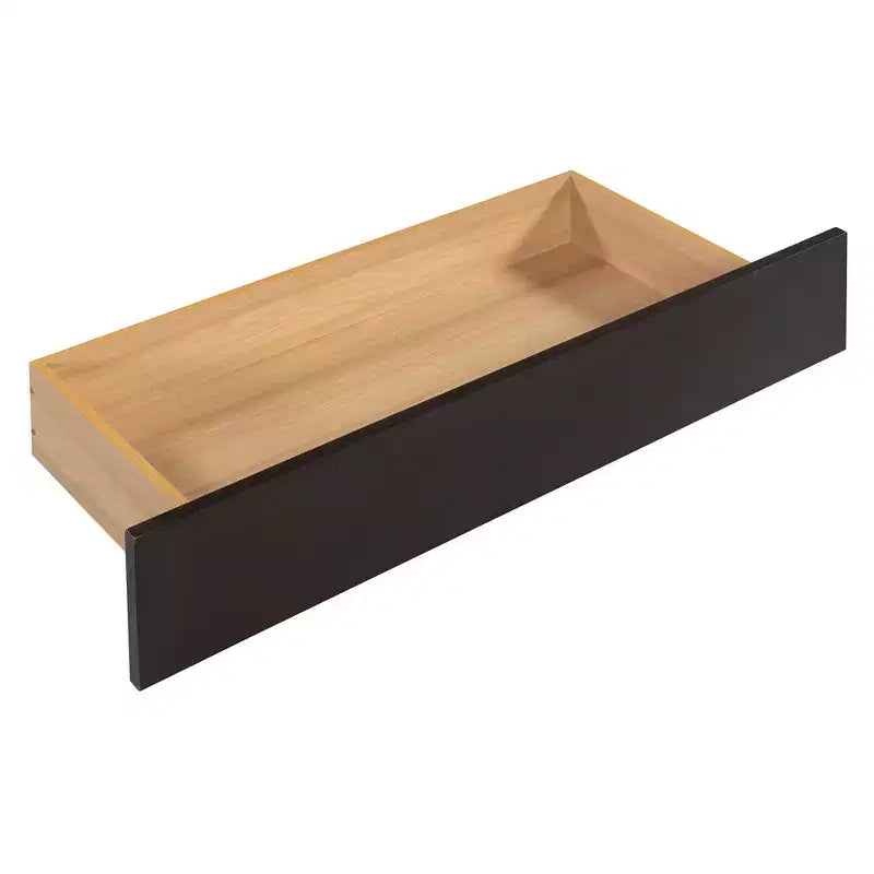 Letto matrimoniale con contenitore a piattaforma e 2 grandi cassetti, letto estraibile T-XL e schienale imbottito in PU, bianco/noce-ModernLuxe