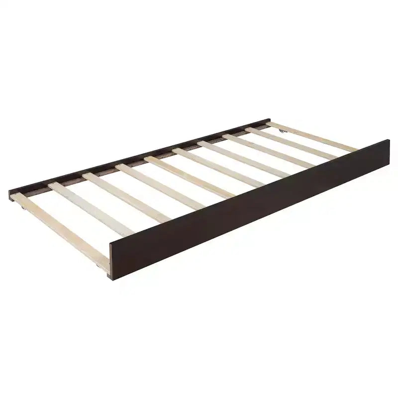 Letto matrimoniale con contenitore a piattaforma e 2 grandi cassetti, letto estraibile T-XL e schienale imbottito in PU, bianco/noce-ModernLuxe