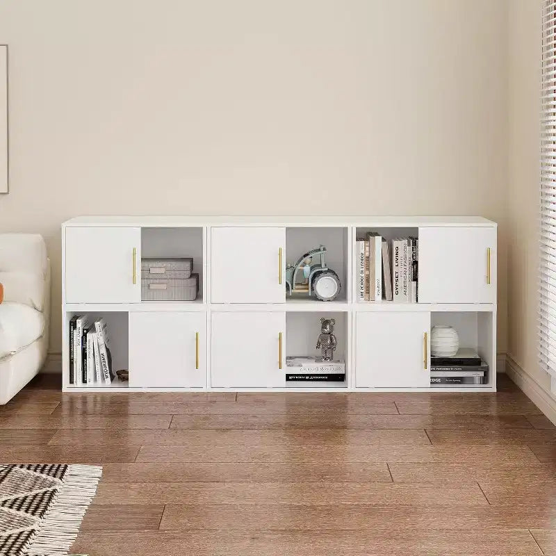 Organizer portaoggetti a cubo Heynemo con anta scorrevole, libreria impilabile, sistema modulare di cubby in legno