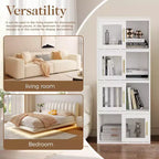 Organizer portaoggetti a cubo Heynemo con anta scorrevole, libreria impilabile, sistema modulare di cubby in legno