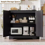 Madia Credenza con 2 Ante in Rattan, MDF, 2 Cassetti, Top 54 kg, Antiribaltamento