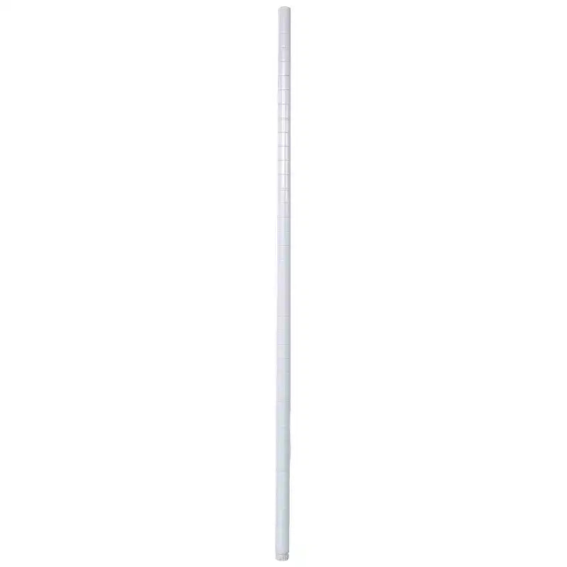 Scaffalatura in metallo a 6 ripiani, certificata NSF, capacità 2720 kg, regolabile, con ruote e copriripiani, colore bianco, altezza 213 cm