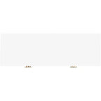 Cassettiera a 6 cassetti, noce e bianco, mogano laccato, maniglie dorate, 142 cm L