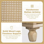 Tavolino rotondo con contenitore da 81 cm con ante scorrevoli, noce, acacia e MDF