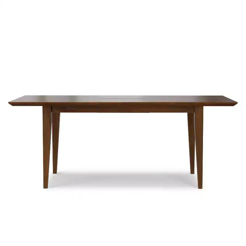 Tavolo da pranzo rettangolare allungabile 152-193 cm, impiallacciatura in noce, prolunga a farfalla, posti a sedere 6+