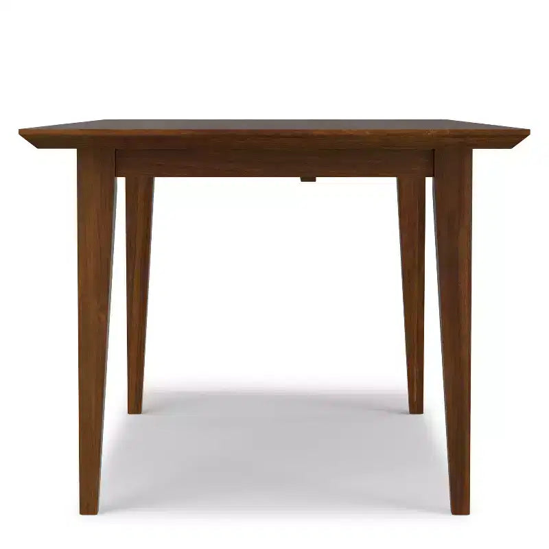 Tavolo da pranzo rettangolare allungabile 152-193 cm, impiallacciatura in noce, prolunga a farfalla, posti a sedere 6+