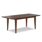 Tavolo da pranzo rettangolare allungabile 152-193 cm, impiallacciatura in noce, prolunga a farfalla, posti a sedere 6+