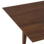 Tavolo da pranzo rettangolare allungabile 152-193 cm, impiallacciatura in noce, prolunga a farfalla, posti a sedere 6+