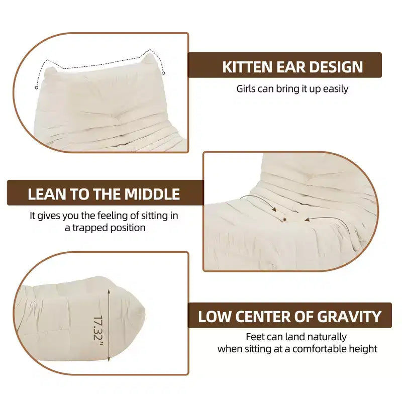 Poltrona Sacco Grande in Memory Foam per Adulti - Nessun Montaggio, Divano da Interno