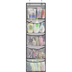 Organizzatore portaoggetti pensile a parete a 5 scomparti, in tessuto non tessuto, grigio