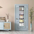 Organizzatore portaoggetti pensile a parete a 5 scomparti, in tessuto non tessuto, grigio