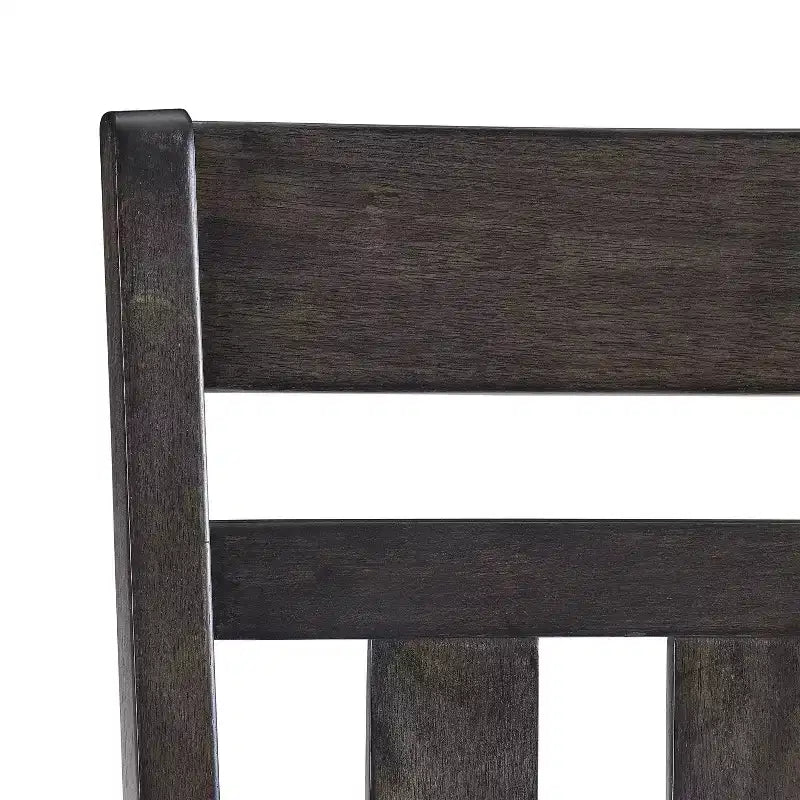 Sedie da pranzo con schienale a doghe in stile Modern Farmhouse con seduta in lino, set da 4, ardesia/crema, 113 kg