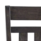 Sedie da pranzo con schienale a doghe in stile Modern Farmhouse con seduta in lino, set da 4, ardesia/crema, 113 kg