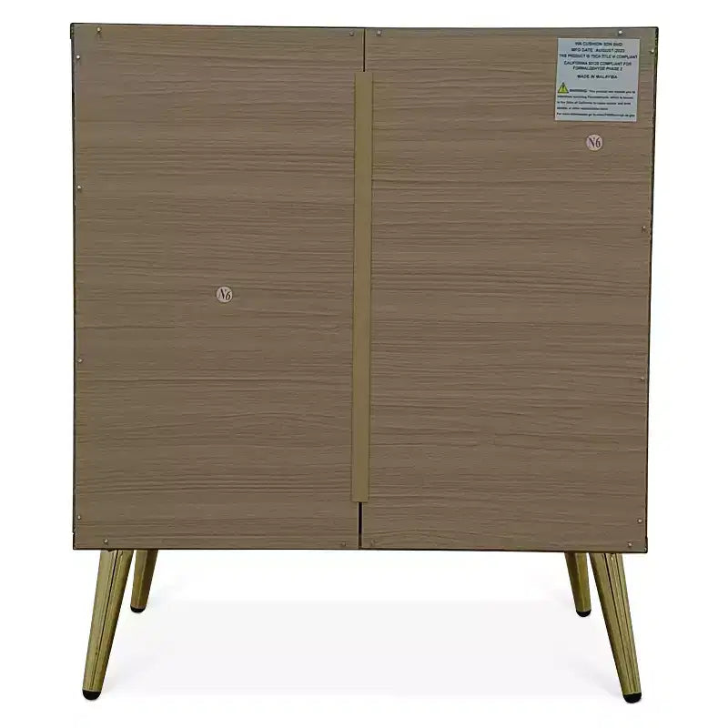 Comodino moderno nero con 2 cassetti - Legno MDF, Design minimalista