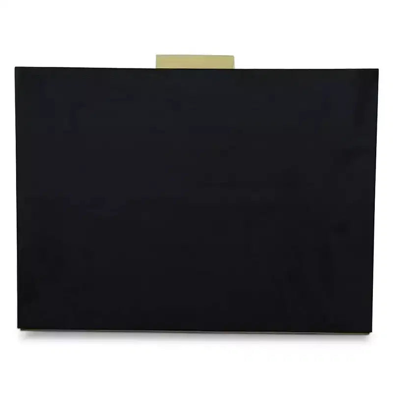 Comodino moderno nero con 2 cassetti - Legno MDF, Design minimalista