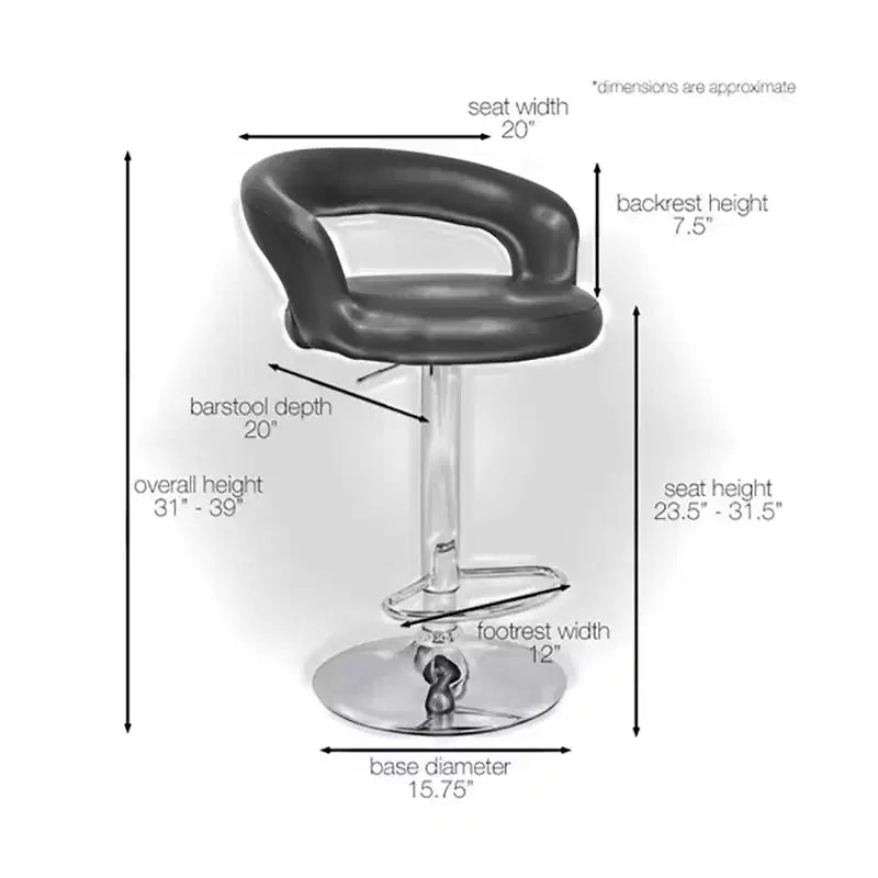Sgabello da bancone/bar contemporaneo regolabile in altezza Modern Home Halo