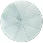 Pouf rotondo in velluto trapuntato, rosa cipria, struttura in legno, imbottitura in schiuma, 125 kg, 50 cm di diametro