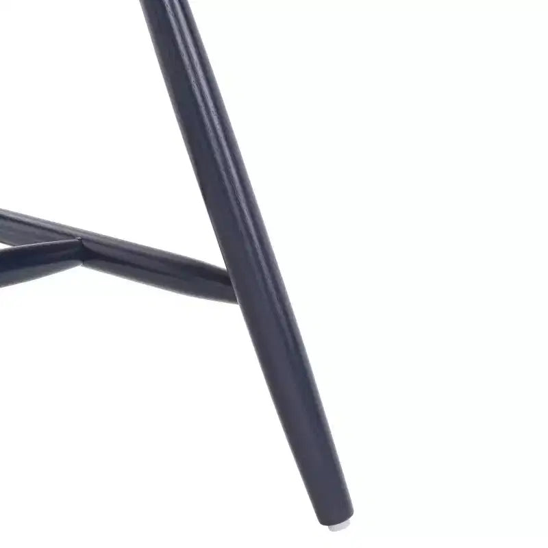 Sedie da pranzo con schienale a doppia croce, set da 2, impiallacciatura in legno nero, senza braccioli, 107 kg