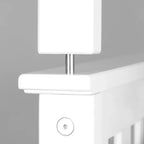 Plank+Beam Letto a castello in legno massello singolo su singolo per adulti con scala, nessuna rete necessaria