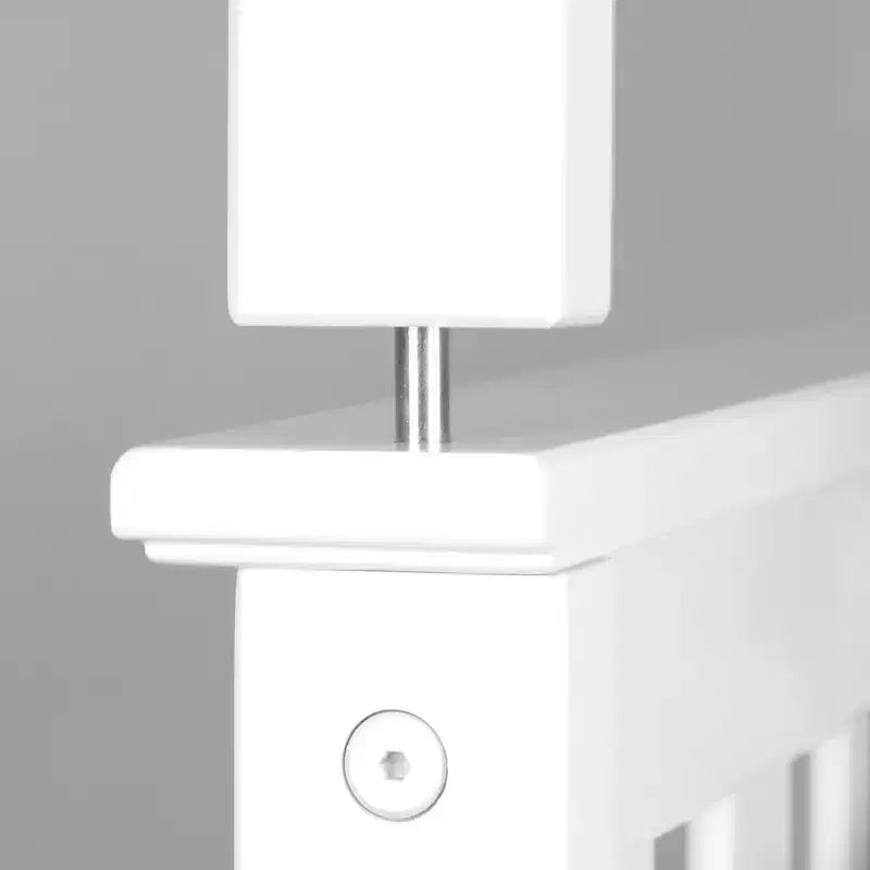 Plank+Beam Letto a castello in legno massello singolo su singolo per adulti con scala, nessuna rete necessaria