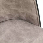 LeisureMod Tule Set di 2 sedie moderne da pranzo con seduta in pelle PU, velluto o camoscio e struttura in acciaio bianco - Cucina, sala da pranzo, casa, bar, posti a sedere