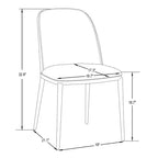 LeisureMod Tule Set di 2 sedie moderne da pranzo con seduta in pelle PU, velluto o camoscio e struttura in acciaio bianco - Cucina, sala da pranzo, casa, bar, posti a sedere