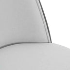 LeisureMod Tule Set di 2 sedie moderne da pranzo con seduta in pelle PU, velluto o camoscio e struttura in acciaio bianco - Cucina, sala da pranzo, casa, bar, posti a sedere