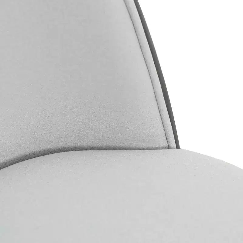 LeisureMod Tule Set di 2 sedie moderne da pranzo con seduta in pelle PU, velluto o camoscio e struttura in acciaio bianco - Cucina, sala da pranzo, casa, bar, posti a sedere