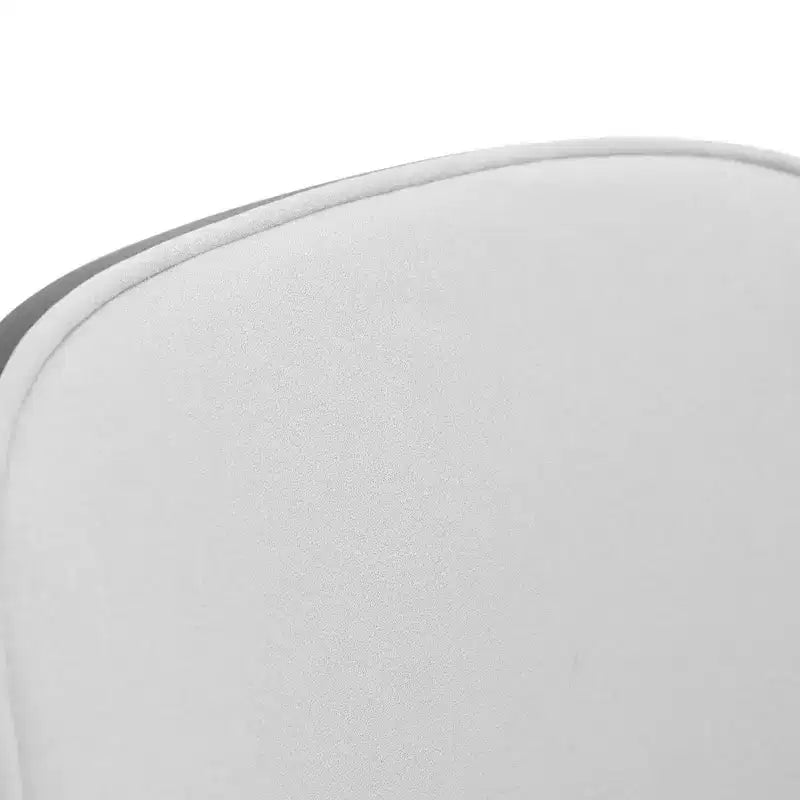 LeisureMod Tule Set di 2 sedie moderne da pranzo con seduta in pelle PU, velluto o camoscio e struttura in acciaio bianco - Cucina, sala da pranzo, casa, bar, posti a sedere