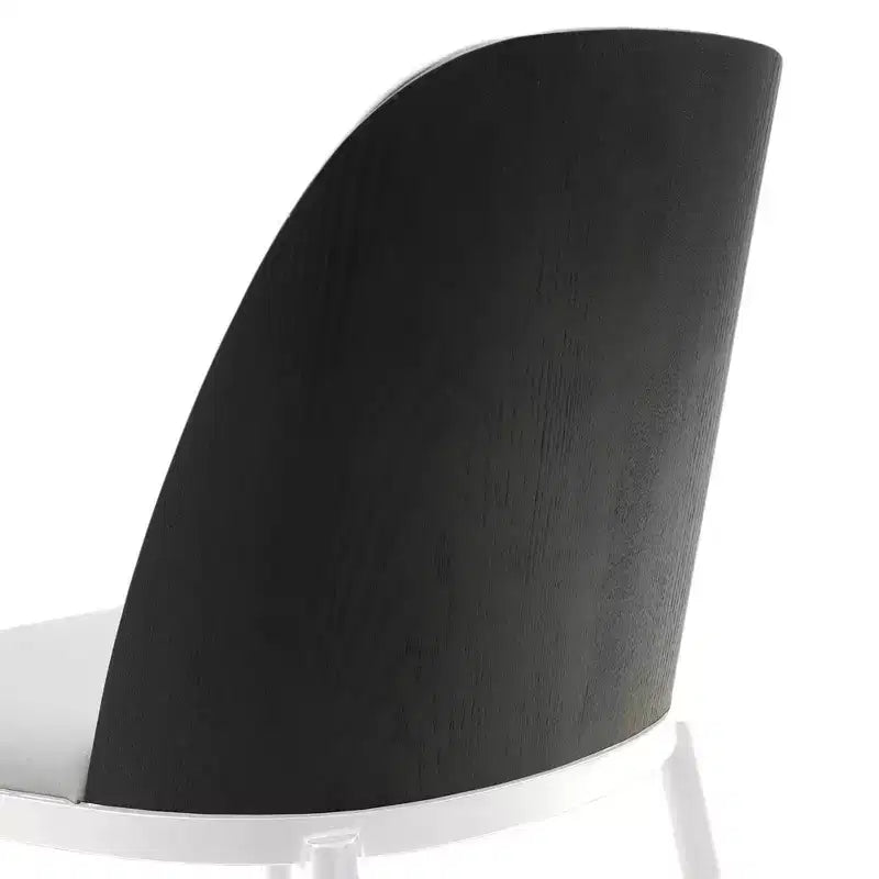 LeisureMod Tule Set di 2 sedie moderne da pranzo con seduta in pelle PU, velluto o camoscio e struttura in acciaio bianco - Cucina, sala da pranzo, casa, bar, posti a sedere