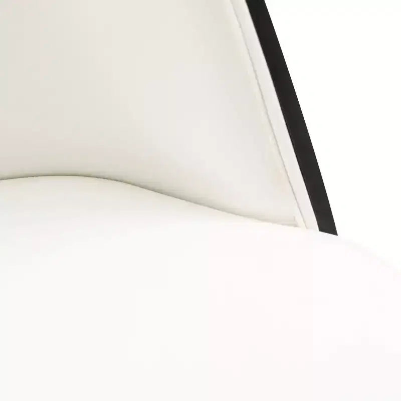LeisureMod Tule Set di 2 sedie moderne da pranzo con seduta in pelle PU, velluto o camoscio e struttura in acciaio bianco - Cucina, sala da pranzo, casa, bar, posti a sedere