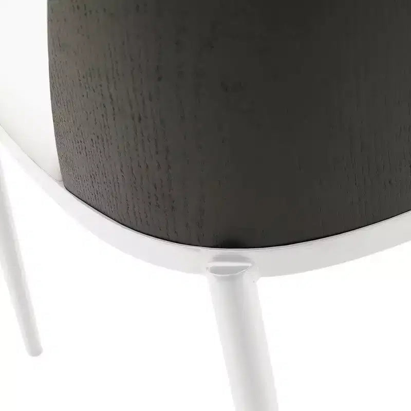 LeisureMod Tule Set di 2 sedie moderne da pranzo con seduta in pelle PU, velluto o camoscio e struttura in acciaio bianco - Cucina, sala da pranzo, casa, bar, posti a sedere