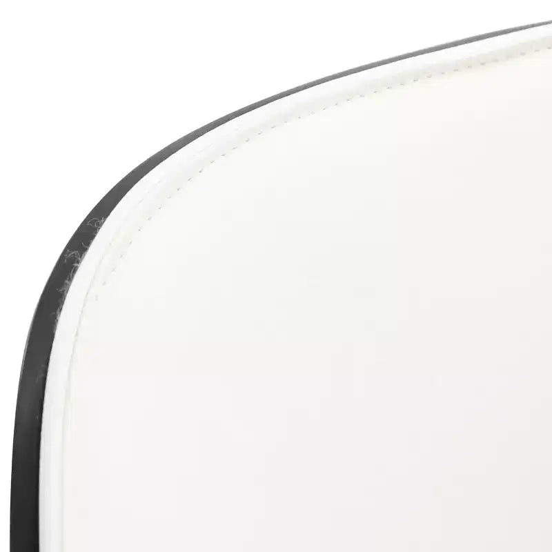 LeisureMod Tule Set di 2 sedie moderne da pranzo con seduta in pelle PU, velluto o camoscio e struttura in acciaio bianco - Cucina, sala da pranzo, casa, bar, posti a sedere