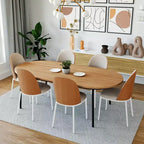 LeisureMod Tule Set di 2 sedie moderne da pranzo con seduta in pelle PU, velluto o camoscio e struttura in acciaio bianco - Cucina, sala da pranzo, casa, bar, posti a sedere