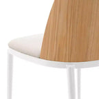 LeisureMod Tule Set di 2 sedie moderne da pranzo con seduta in pelle PU, velluto o camoscio e struttura in acciaio bianco - Cucina, sala da pranzo, casa, bar, posti a sedere