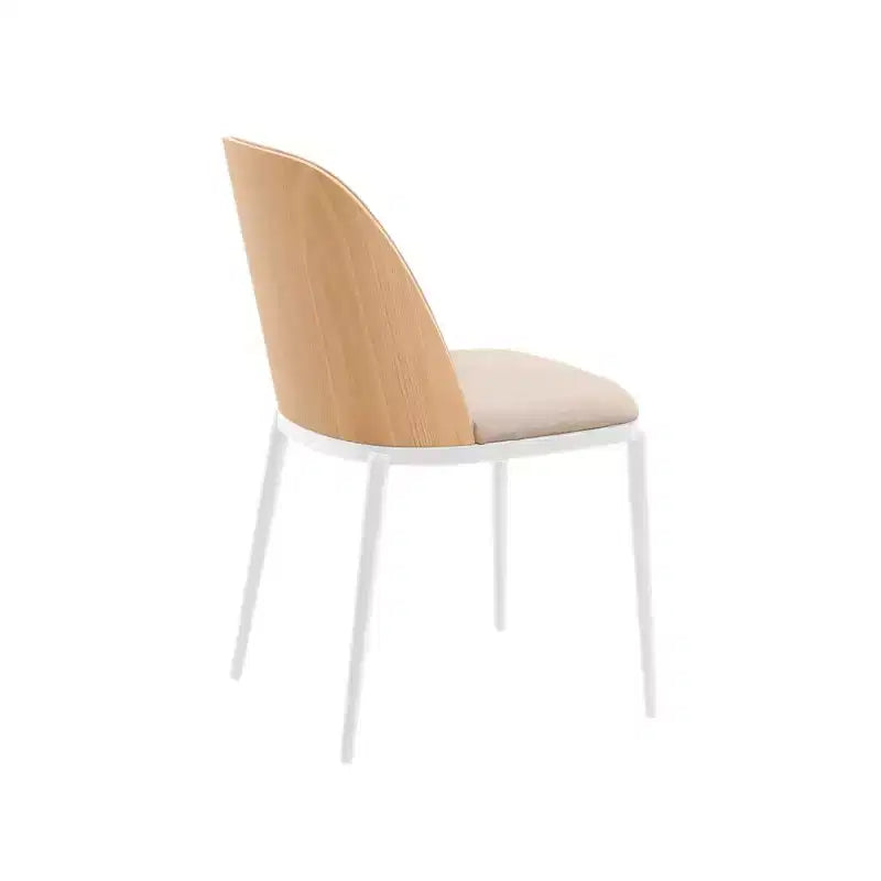 LeisureMod Tule Set di 2 sedie moderne da pranzo con seduta in pelle PU, velluto o camoscio e struttura in acciaio bianco - Cucina, sala da pranzo, casa, bar, posti a sedere