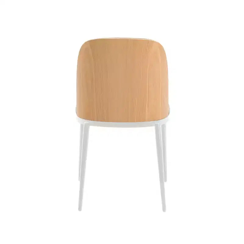 LeisureMod Tule Set di 2 sedie moderne da pranzo con seduta in pelle PU, velluto o camoscio e struttura in acciaio bianco - Cucina, sala da pranzo, casa, bar, posti a sedere