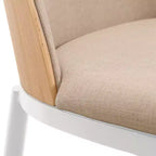 LeisureMod Tule Set di 2 sedie moderne da pranzo con seduta in pelle PU, velluto o camoscio e struttura in acciaio bianco - Cucina, sala da pranzo, casa, bar, posti a sedere