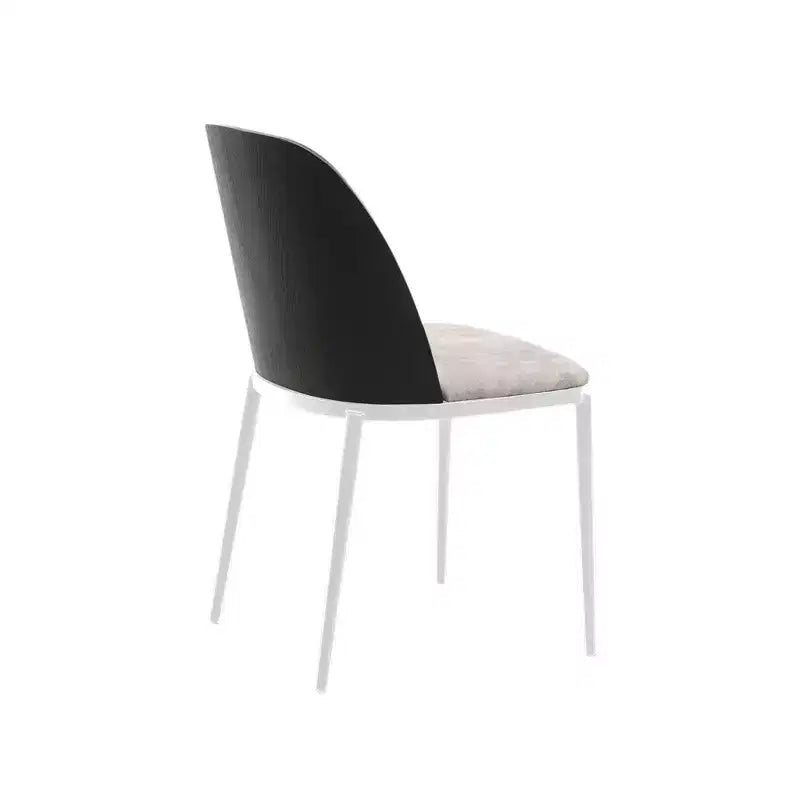 LeisureMod Tule Set di 2 sedie moderne da pranzo con seduta in pelle PU, velluto o camoscio e struttura in acciaio bianco - Cucina, sala da pranzo, casa, bar, posti a sedere