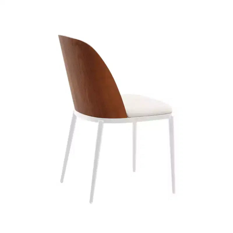 LeisureMod Tule Set di 2 sedie moderne da pranzo con seduta in pelle PU, velluto o camoscio e struttura in acciaio bianco - Cucina, sala da pranzo, casa, bar, posti a sedere
