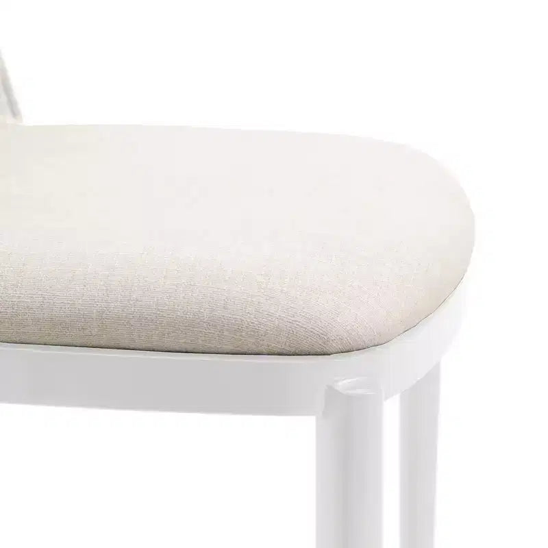 LeisureMod Tule Set di 2 sedie moderne da pranzo con seduta in pelle PU, velluto o camoscio e struttura in acciaio bianco - Cucina, sala da pranzo, casa, bar, posti a sedere