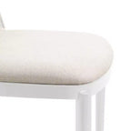LeisureMod Tule Set di 2 sedie moderne da pranzo con seduta in pelle PU, velluto o camoscio e struttura in acciaio bianco - Cucina, sala da pranzo, casa, bar, posti a sedere