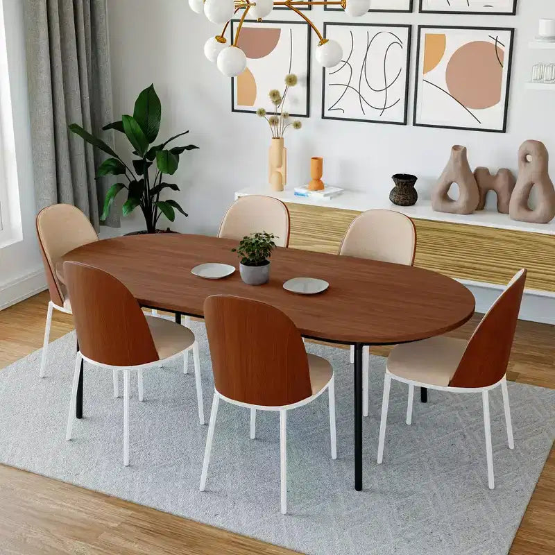LeisureMod Tule Set di 2 sedie moderne da pranzo con seduta in pelle PU, velluto o camoscio e struttura in acciaio bianco - Cucina, sala da pranzo, casa, bar, posti a sedere